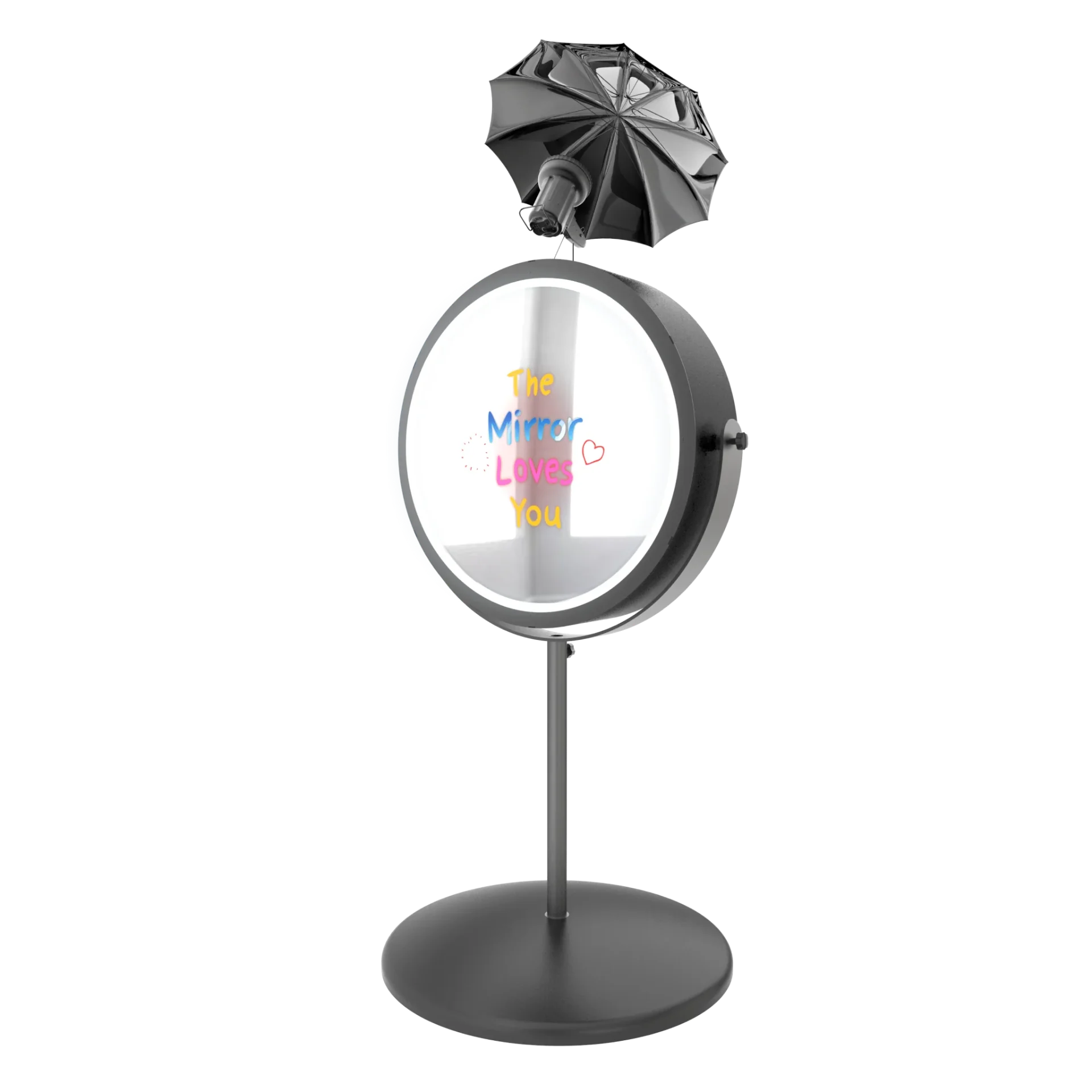 Beauty Mirror Booth with elegant ring lighting